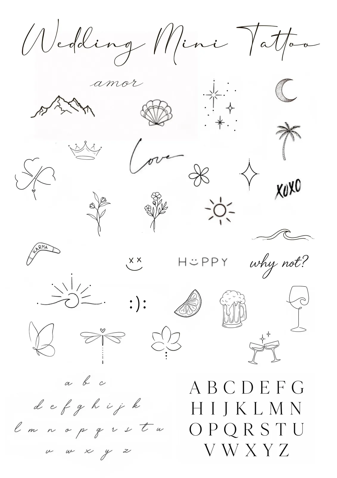 Tattoo-Motive für die Hochzeit im Überblick: Berge, Blumen, Sonne, Mond, Buchstaben